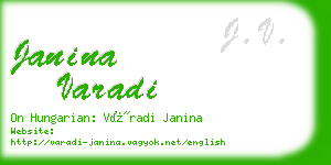 janina varadi business card